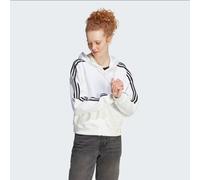 Adidas Sudadera Mujer Essentials 3-Stripes Con Capucha Spugna Cremallera B/N
