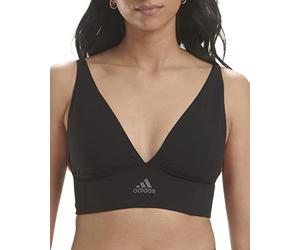 Adidas Sujetador de Descanso sin Costuras Active Micro Stretch Longline para Mujer, Negro, X-Large