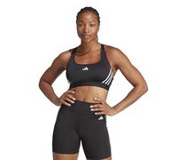 adidas Sujetador Deportivo Powerreact Train de Soporte Medio con 3 Rayas, XSCD Negro/Blanco