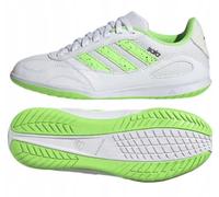 Adidas - Zapatilla de fútbol sala Super Sala III Niño, Unisex, White-Lime Burst-Core Black, 4,5 UK
