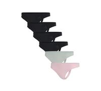 adidas Tanga de mujer, Negro/rosa transparente, XL