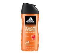 adidas, Team Force Gel de ducha 3 en 1 para cuerpo, cabello y cara, fórmula vegana, 250 ml