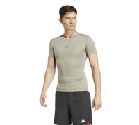 adidas Techfit - Camiseta de compresión para Hombre, Talla, Guijarros de Plata, S