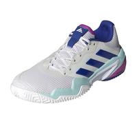 adidas Tenis Barricade 13 para hombre, Blanco Lucid Azul Semi Flash Aqua, 40 EU