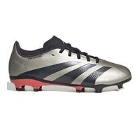 adidas Tenis unisex League Predator Firm Ground para niños, Platinum Metallic Aurora Black Turbo, 35.5 EU