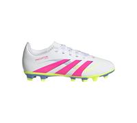 adidas Tenis unisex para niños Predator Firm Multi Ground con tacos de fútbol (niño pequeño y grande), Blanco/Rosa Lucid/Limón Lucid, 36 EU