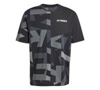 adidas Hombre Terrex Multi Climacool Printed T-Shirt, Black/Carbon, M
