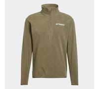adidas Uomo Terrex Multi Essentials Half Zip Fleece Jacket, olive strata, 3XL