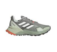 adidas Terrex Soulstride - Zapatos para correr para hombre, Verde plateado, blanco roto, naranja semiimpacto, 40 2/3 EU