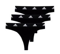 adidas Thong (3 Piezas) - Sport Active Comfort Cotton - Ropa Interior cómoda, 000 Negro, XS