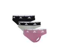 adidas Thong (3pk) -Sport Active Comfort Cotton Tanga de Hilo, 934 Assorted, XS (Pack de 3) Mujeres