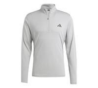 Adidas Train Essentials - Camiseta de Manga Larga con Cremallera de un Cuarto para Hombre, Mediano, Gris, Medium