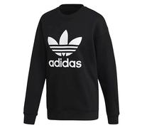 Adidas Trefoil Crew - Mujer Jersey Sudadera Algodón Negro FM3272 Nuevo