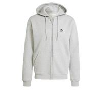 adidas Trefoil Essentials - Sudadera con capucha y cremallera completa, algodón, color gris