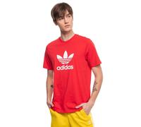 Adidas Trefoil Hombre Camiseta Algodón Deportivo Rojo M