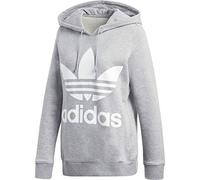 adidas Trefoil Hoodie Sudadera con Capucha Para Mujer, Gris (Grey), 32