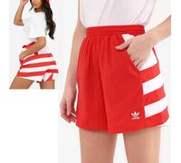 Adidas Trefoil Logo Shorts Mujer Altura de Cintura Moderno Pantalón Niñas Rojo /
