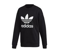 adidas TRF Crew Sweat Sudadera, Mujer, Black/White, 34