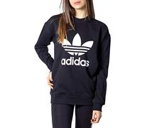 adidas TRF Crew Sweat Sudadera, Mujer, Black/White, 40