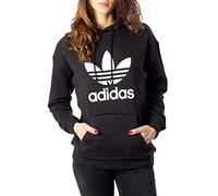 Adidas TRF Hoodie Sweatshirt, Mujer, Black/White, 44