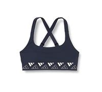 adidas TRN MS 3B Logo Sports Bra, Women's, Legend Ink/Wonder White, XSAC