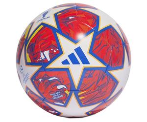 Adidas UEFA Champions League TRN - Balón de fútbol/fútbol Cosido a máquina, Unisex, Talla 4 UE, Blanco/Azul Gloria/Naranja Flash