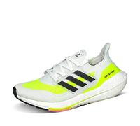 adidas Ultraboost 21, Sneaker Hombre, Footwear White/Core Black/Solar Yellow, 41 1/3 EU