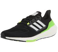 adidas Ultraboost 22 Running Shoes, Zapatillas para Correr Hombre, Negro/Blanco/Verde (Black/White/Solar Green), 43 1/3 EU