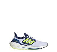 adidas Ultraboost 22 - Tenis de Correr para Hombre, Blanco Nube/Amarillo Solar/Azul, 40 EU