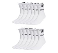 Adidas Unisex 3-Stripes Half-Crew Amortiguado Corto Calcetines Tenis 12 Par