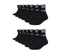 Adidas Unisex 3-Stripes Half-Crew Amortiguado Corto Calcetines Tenis 12 Par