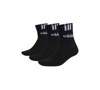 Adidas Unisex 3-Stripes Half-Crew Amortiguado Corto Calcetines Tenis 3 Par
