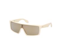 Adidas Unisex Adidas OR0114 21G Gafas de sol Acetato Blanco Marrón Máscara Normal Espejo