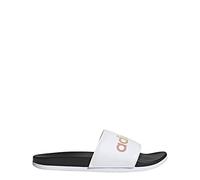 adidas Unisex Adilette Comfort Slide Sandal, Black/White/Multicolor, 13 US Men