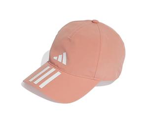 adidas Unisex adulto 3-Stripes AEROREADY Running Training Baseball Cap, Wonder Clay / White / White, S