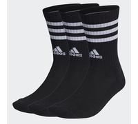 adidas Unisex adulto 3-Stripes Cushioned Crew Socks 3 Pairs, Black / White, 4.5-6