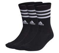 adidas Unisex adulto 3-Stripes Cushioned Crew Socks 3 Pairs, Black / White, 4.5-6