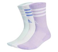 adidas Unisex adulto 3-Stripes Cushioned Crew Socks 3 Pairs, Powder Plum/White/Halo Mint, 4.5-6