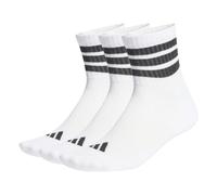 adidas Unisex adulto 3 Stripes Cushioned Sportswear Mid Cut Socks 3 Pair Pack, white/black/black, 34-36