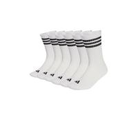 adidas Unisex - Adulto 3 Stripes Essentials Cushioned Crew Socks 6 Pair Pack, white/black/black, 8.5-10