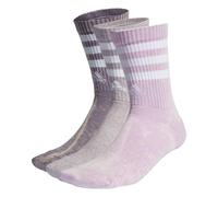 adidas Unisex adulto 3-Stripes Stonewash Crew Socks 3 Pairs, Shadow Violet/Bliss Lilac/White, 45-48