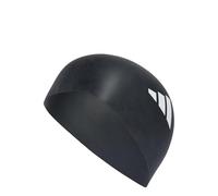 adidas Unisex adulto 3-Stripes Swim Cap, Black / White, One size