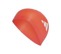 adidas Unisex Adulto 3-Stripes Swim Cap, Bright Red/White, One Size