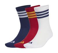 adidas Unisex adulto 3STRIPES CUSHIONED SPORTSWEAR CREW SOCKS 3 PAIR PACK, dark blue/team power red 2/white, 40-42