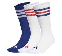 adidas Unisex adulto 3STRIPES CUSHIONED SPORTSWEAR CREW SOCKS 3 PAIR PACK, white/mystery ink/pure ruby, 37-40