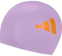 adidas Unisex - Adulto ADIDAS Adults 3-Stripes Swim Cap, Bliss Lilac/Pure Tangerine, One Size