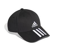adidas Unisex adulto BASEBALL 3-STRIPES TWILL CAP, Black / White / White, M