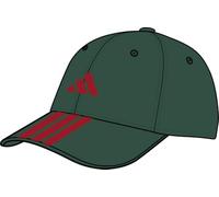adidas Unisex - Adulto BBALL 3S Cap New Logo, Team Dark Green/Better Scarlet, M-L