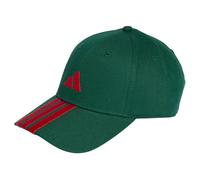 adidas Unisex - Adulto BBALL 3S Cap New Logo, Team Dark Green/Better Scarlet, XS-S