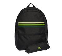 adidas Unisex adulto Classic Horizontal 3-Stripes Backpack, Black/Pulse Lime, One size